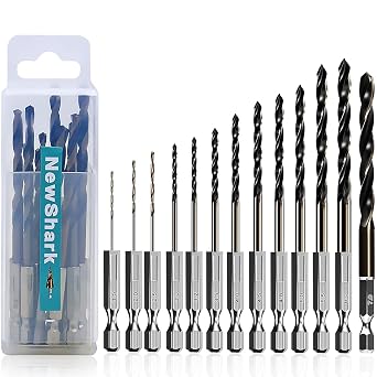 Hex Shank Cobalt Metric Drill Bit Set 15 PCS 1.5mm-8mm, Quick Change High Speed Steel Impact Driver Hex Drill bits for Metal, Steel, Wood, Plastic, Aluminum Alloy
