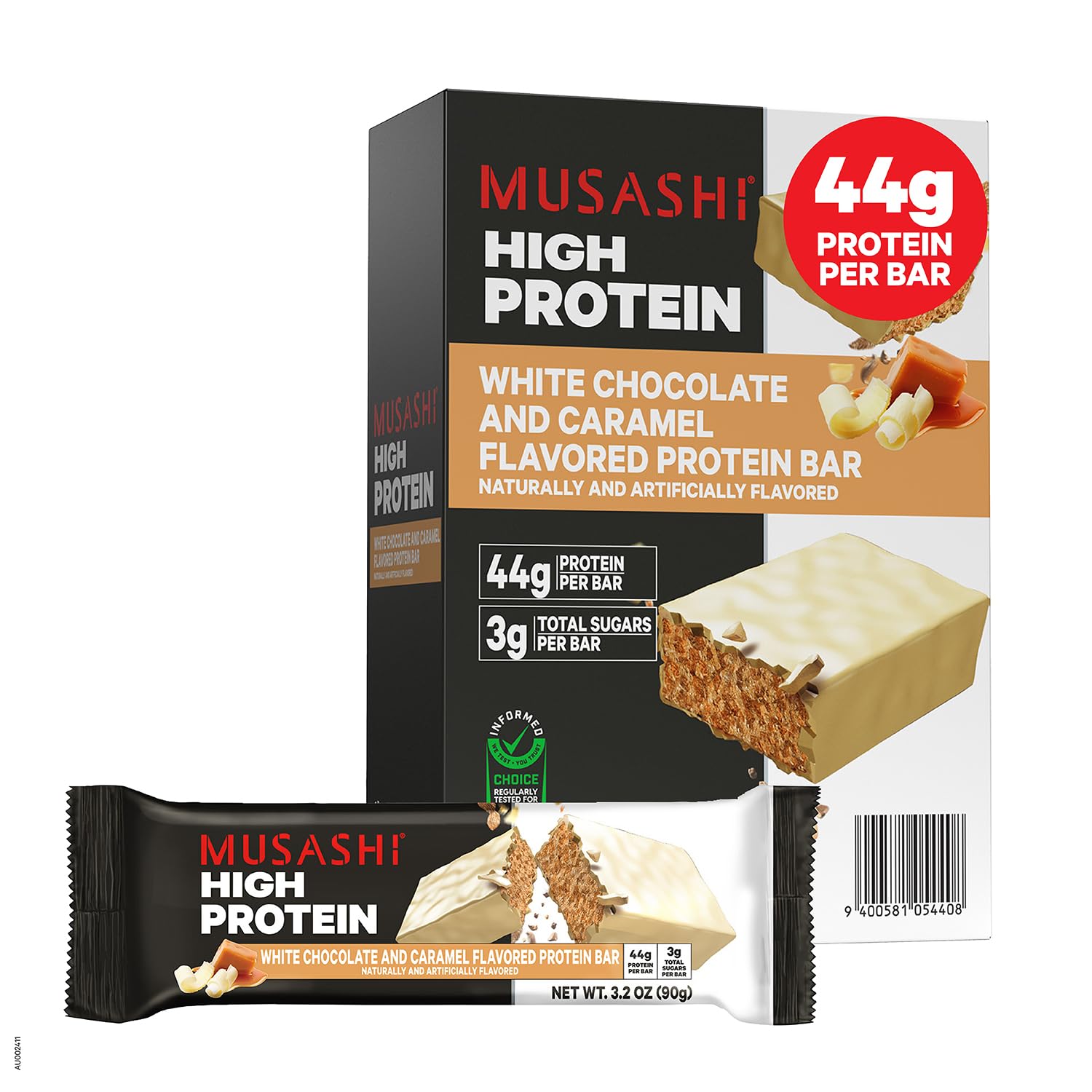 MUSASHI High Protein Bar, 45g Protein, Chocolate & Cookies & Cream — Amazon image 10