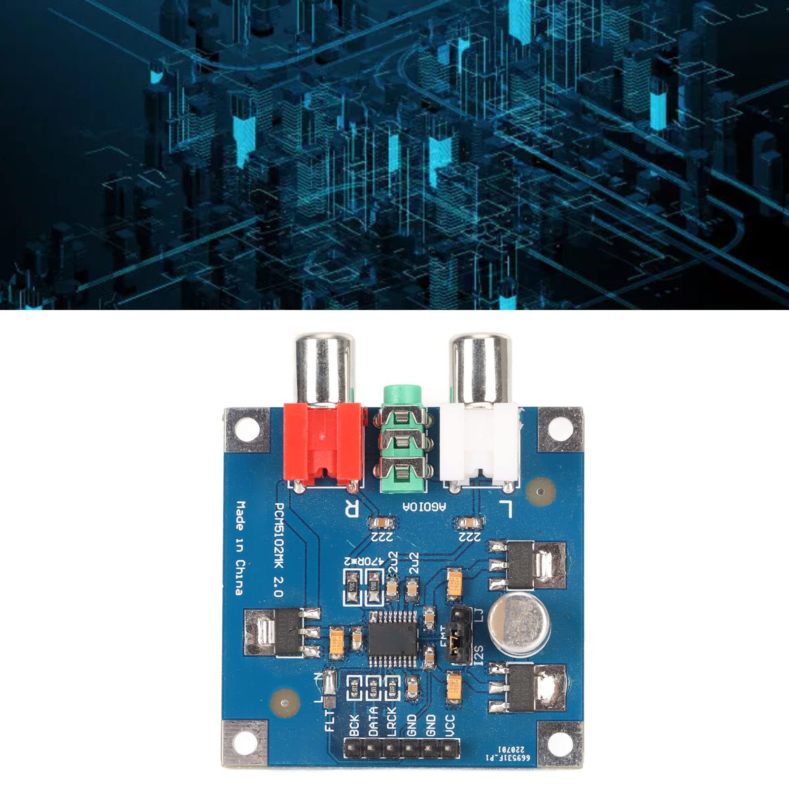 Scheda PCM5102/PCM5102A Scheda di Decodifica Ingresso I2S 32bit 384K con Uscita Cuffie 3.5 Scheda di Decodifica HiFi