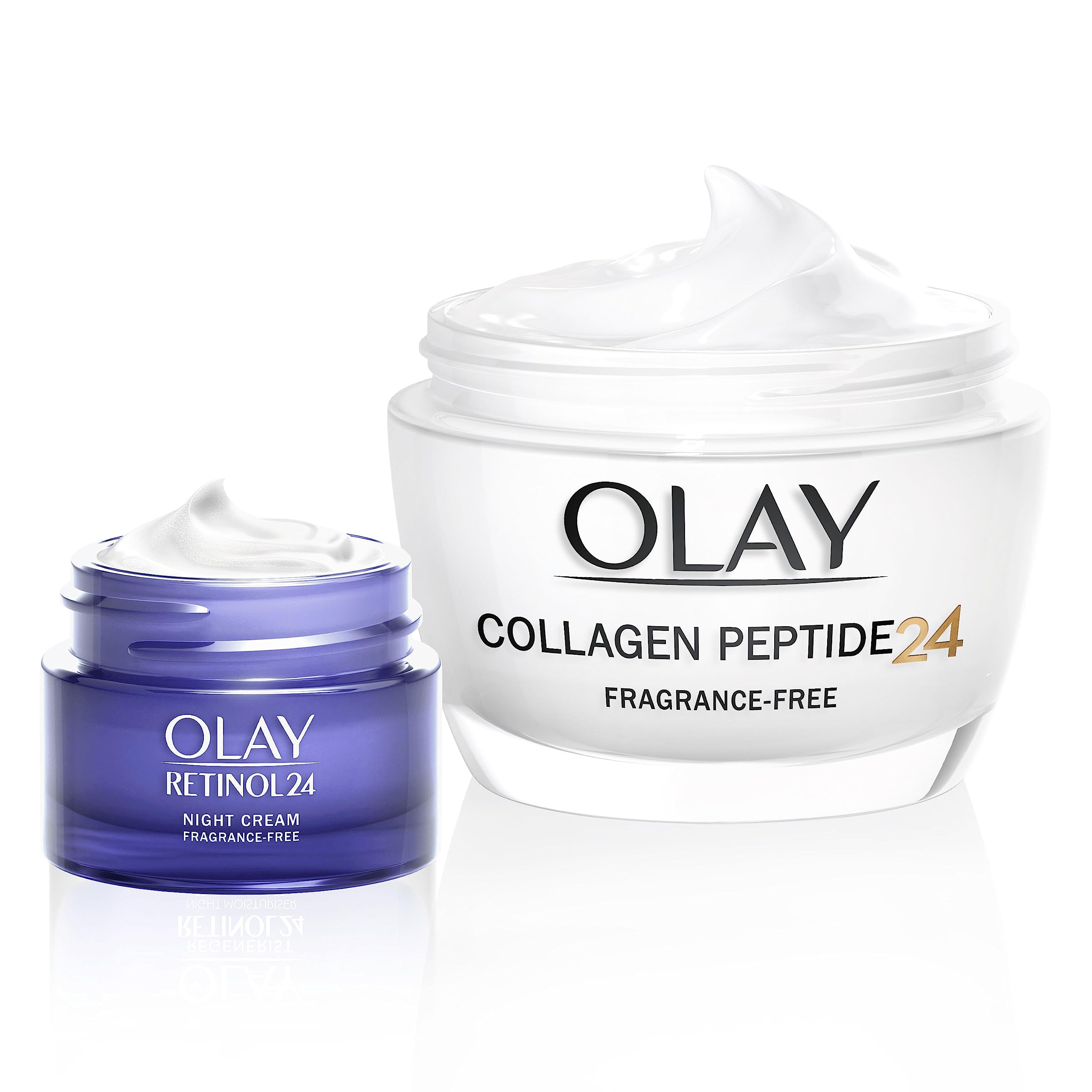 Olay Collagen Peptide 24 Crema De Día 50 ml Y Retinol 24 Crema Hidratante De Noche 15 ml