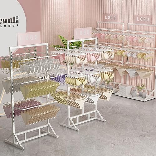 Miniatura 9 de ZAQYCM Soporte de exhibición de altura ajustable para brasieresbragascalcetines, organizador de ropa interior de piso para armario, tienda de