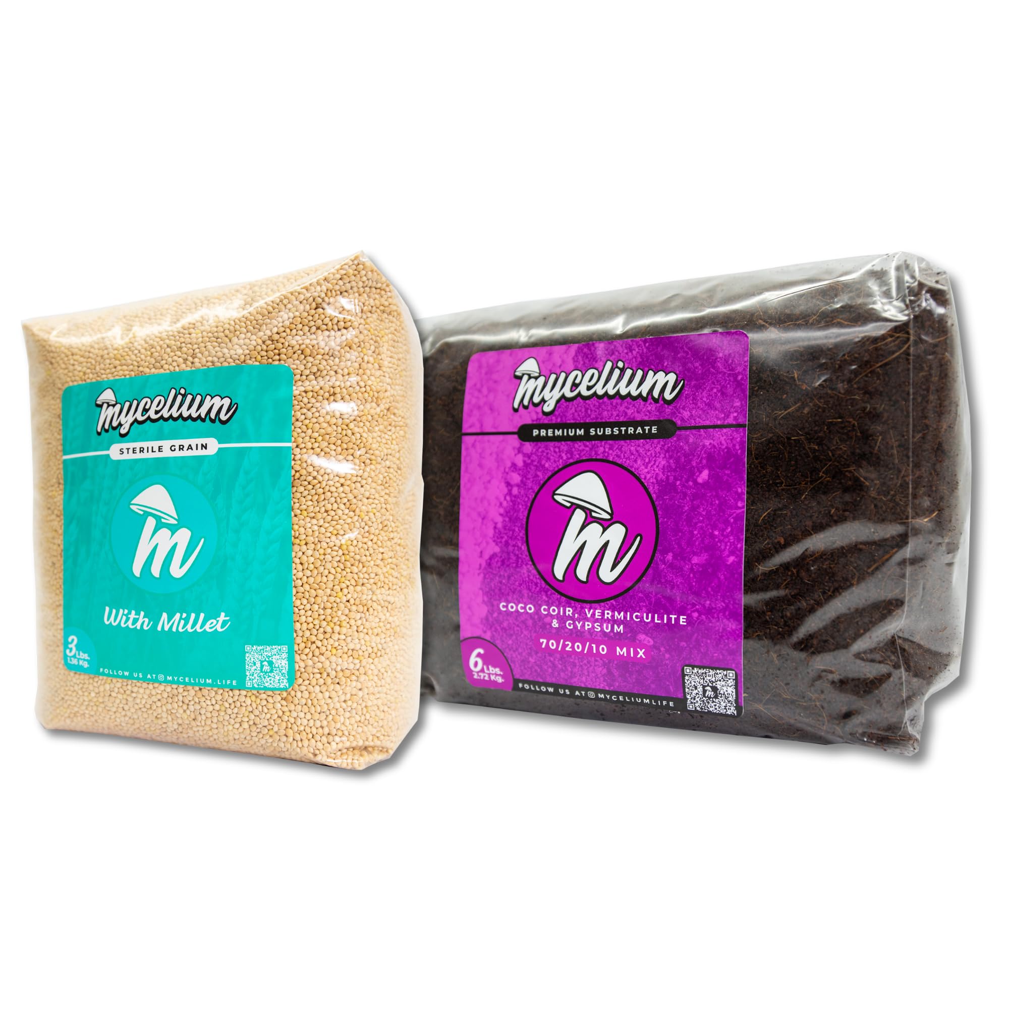 Mycelium's Dung-Loving Mushroom Kit - 6LB Substrate & 3LB Millet Grain | Sterile & Nutrient-Dense for Home Growers | Complete with Cultivation Enhancer
