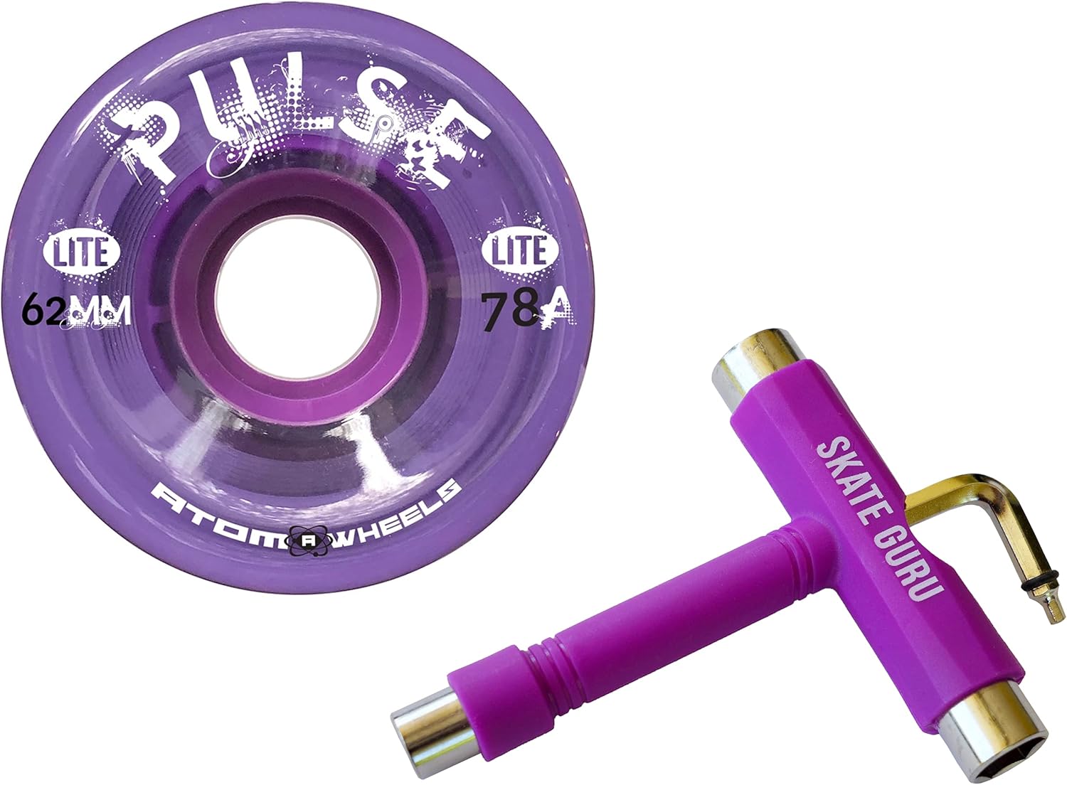 Atom Skates Pulse Outdoor Quad Roller Wheels (Hardness 78A, 65mm x 37mm)