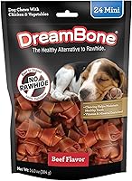 Vista 22 de DreamBone Mini masticables con pollo real para perros, 36 unidades, estos masticables sin piel cruda son la distracción favorita de los perros