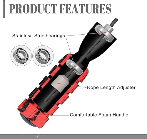 Miniatura 2 de Weighted Cordless Jump Rope, Adjustable Ropes Tangle-Free High Speed Skipping Rope For Fitness Workout Indoor Outdoor, Ropeless Bod Rope Great For