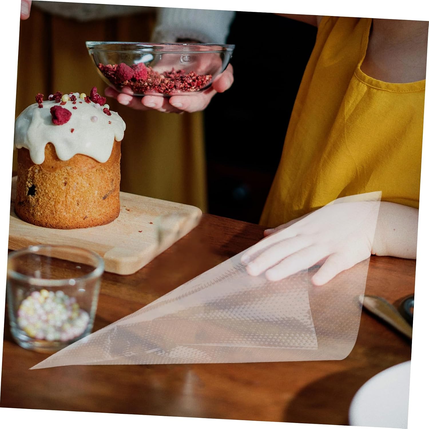 200pcs Disposable Pastry Piping Bags for Baking Xmas
