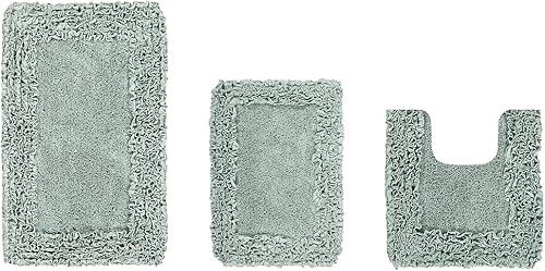 Miniatura 10 de Better Trends Alfombras en forma de corazón de 30 pulgadas, 100% algodón, suave, antideslizante, lavables, absorbentes de agua, para la entrada