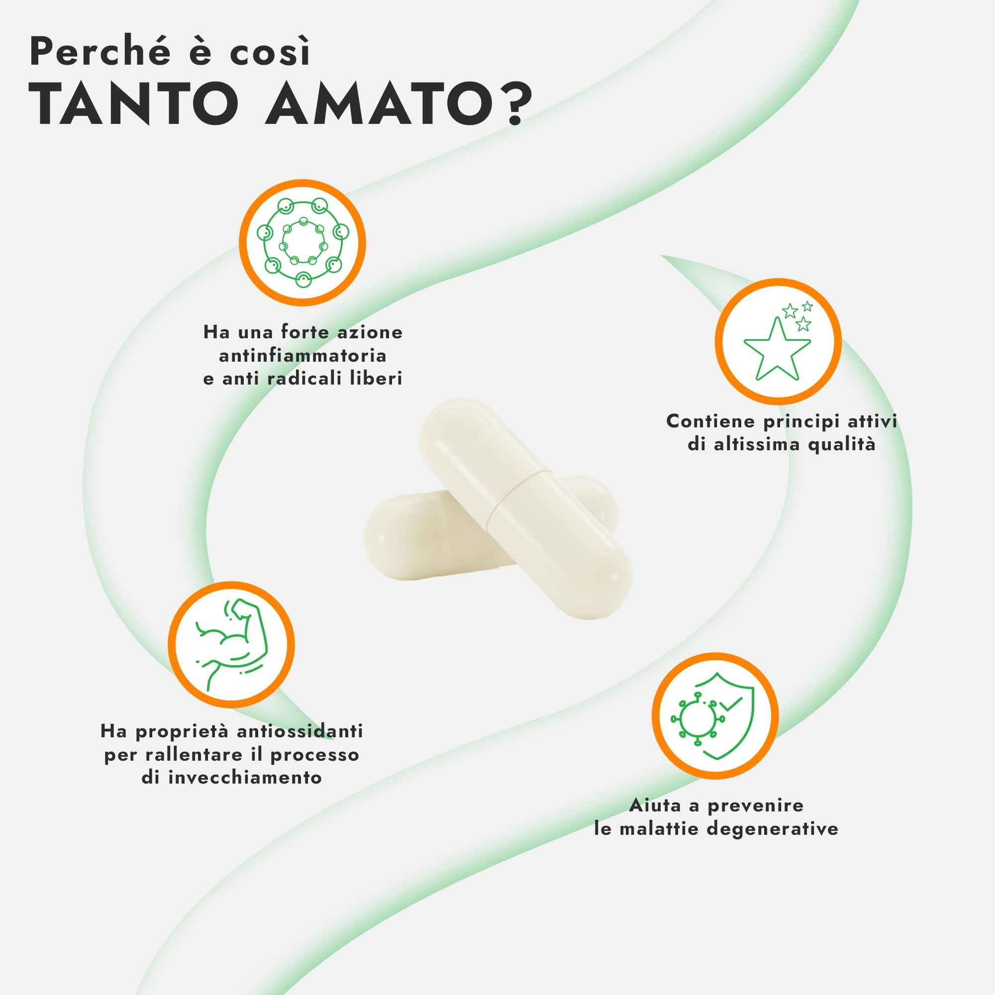 Vitaminity Anti-Age, Integratore Alimentare Antiossidante, Contrasta i Radicali Liberi e l'Invecchiamento Cellulare, a base di the verde, curcuma e cardo mariano - Formato da 120 Capsule