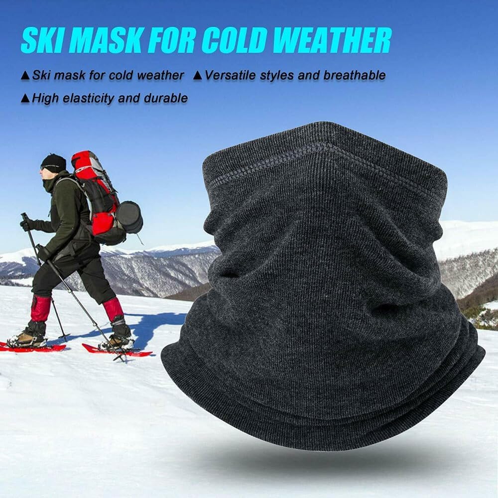 Winter Neck Gaiter Warmer for Men&Women,Windproof Face Cover Fleece Face Mask Scarf for Cold Weather Sport - Image 6