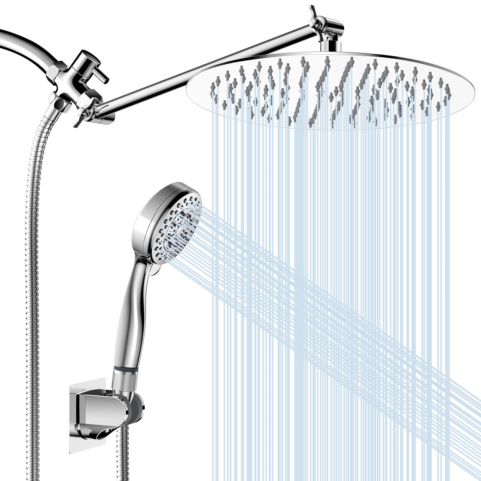 Buy 3 PACK 12 Inch Rain Shower Head with Handheld Spray Combo, Dual