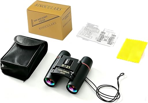 Binoculars for Adults 8X21, Compact Small Pocket Mini Travel Binocular for Bird Watching Concert Theater Opera High Powered Electronics Cruise Ship Essentials Norwegian Alaska Hiking Camping Gear
