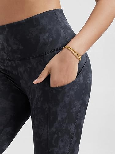 Miniatura 510 de ODODOS - Leggings tipo capri de mujer, no se traslucen y modelan el abdomen, con cintura alta y bolsillos; para hacer yoga, atletismo, ejercicio