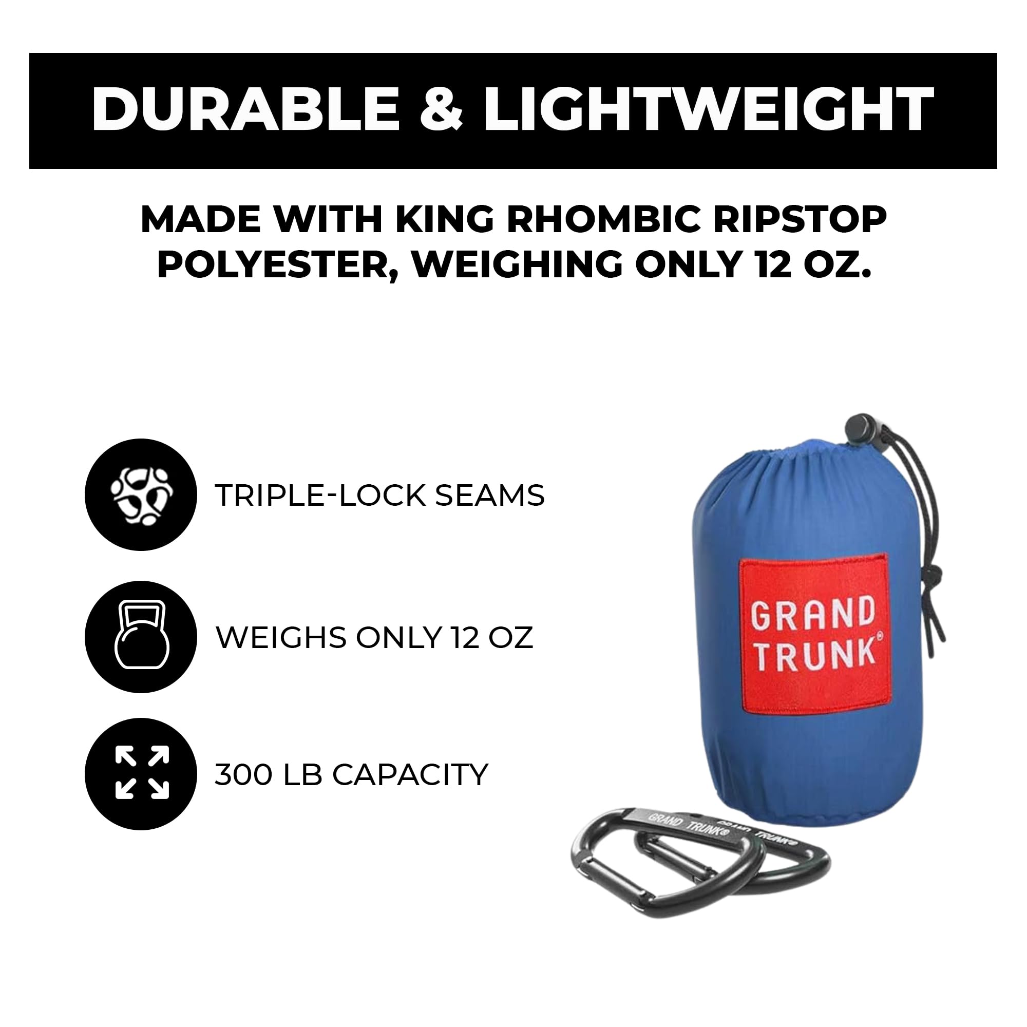 Grand Trunk (UH-40) Ultralight Camping Hammock - Blue : Amazon.ca