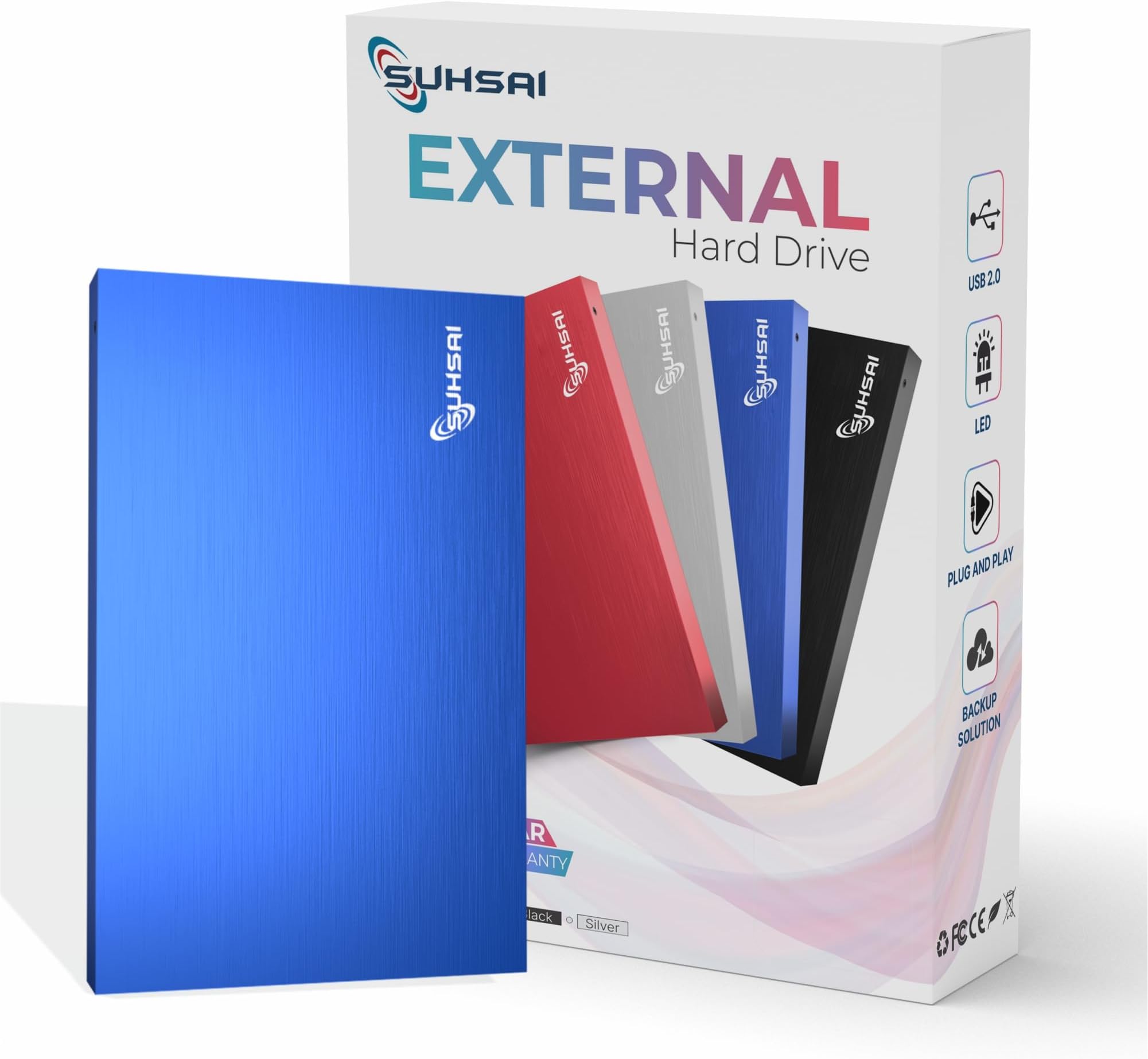 2.5-Inch Portable External USB3.0 HDD RGB Storage Disk Portable USB3.0 Hard Drive Expansion Storage For PC Laptop 1TB - View #9