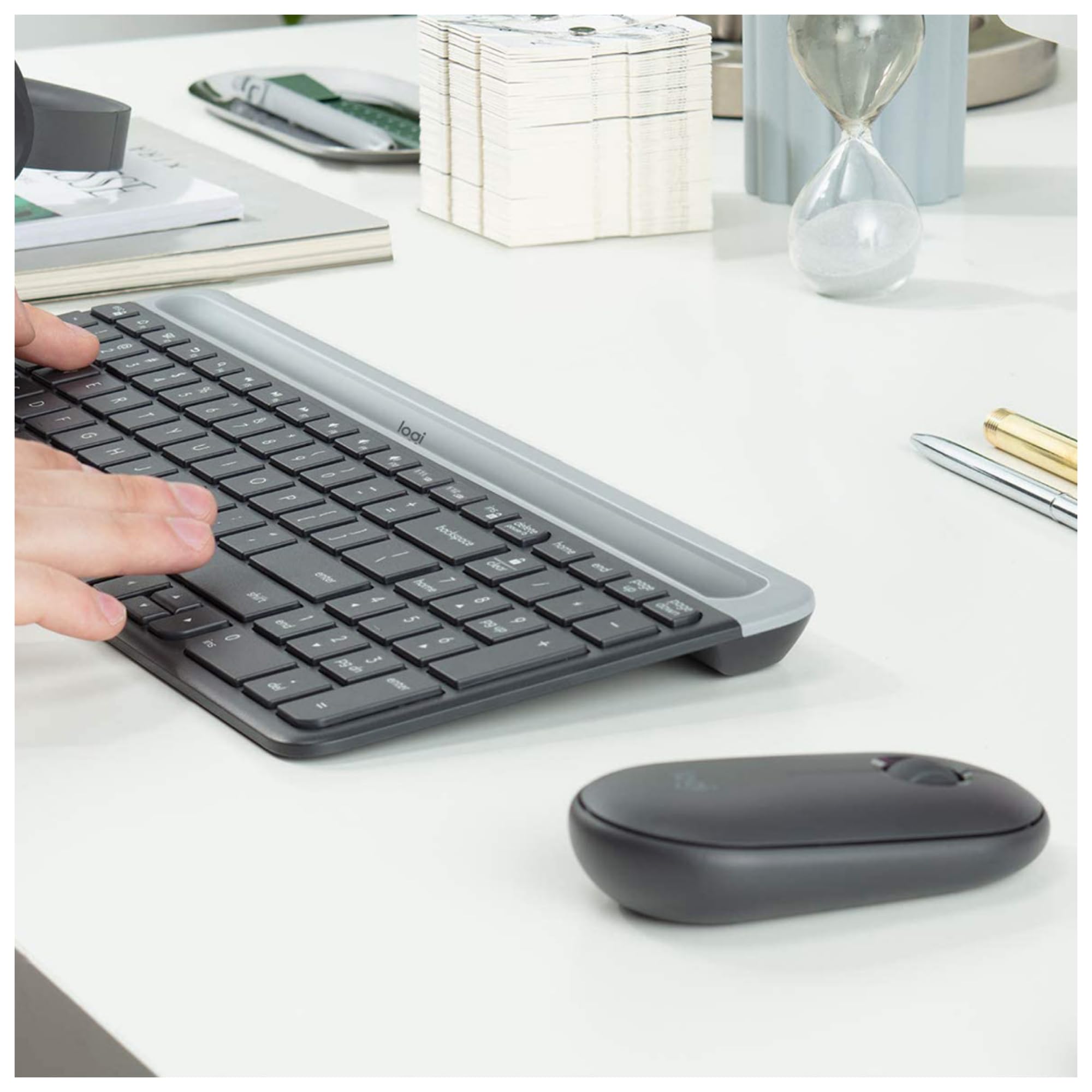 LOGITECH - Dispositivos DE Entrada Slim WRLS Teclado Mouse Combo MK470 - Grafito - CH - Central