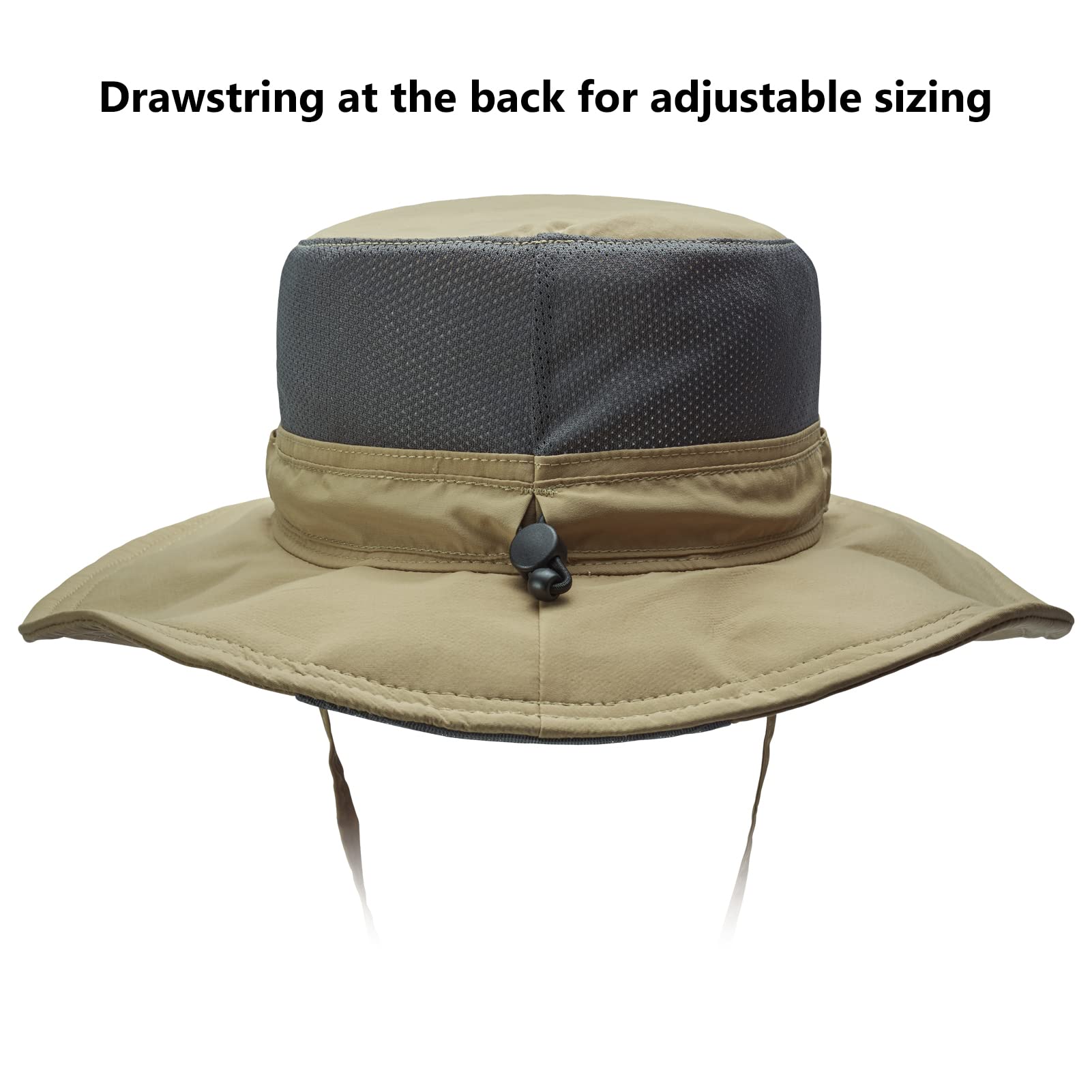 Bassdash UPF 50+ Sombrero de Pesca Solar Resistente al Agua con Solapa de Cuello Desmontable