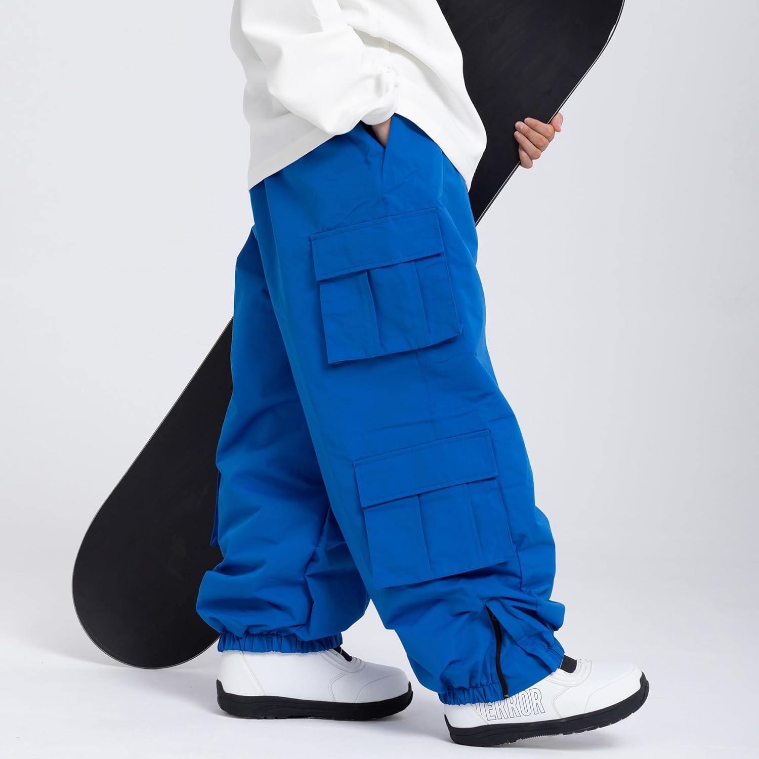 SNOWVERB Womens Mens Baggy Waterproof Snowboarding Pants Unisex Snow Cargo Warm Insulation Ski Pants - Image 3