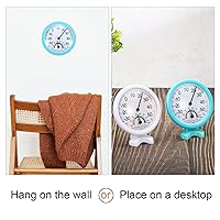 Vista 6 de PATIKIL Termómetro higrómetro de interior de 2.953 in, paquete de 2 mini medidores de medición automática de temperatura y humedad con base