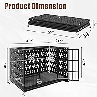 Vista 2 de PUKAMI Jaula para perros indestructible de alta ansiedad con cojín, resistente de 48 pulgadas con cojín, a prueba de escapes, para perros grandes