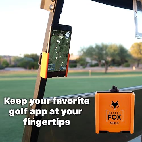 Miniatura 9 de DESERT FOX GOLF Phone Caddy  Adjustable Golf Cart Phone Holder with Secure Strap for Hands-Free GPS & Golf Apps  Universal Fit