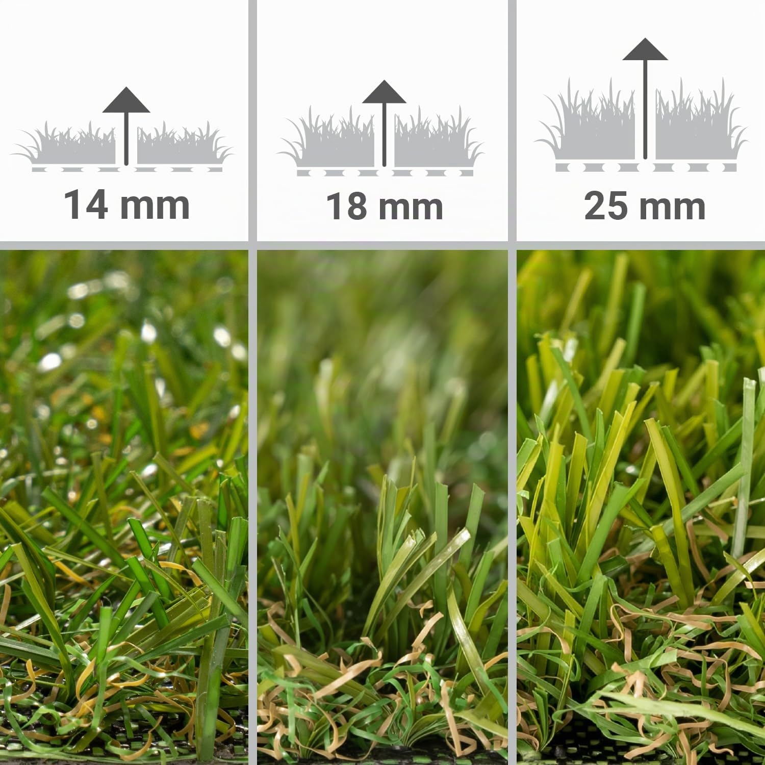 TT Home Tappeto Erba Sintetica per Esterni - Prato Artificiale Resistente, Lavabile e Naturale - Ideale per Giardino, Balcone, Terrazza, Colore:Verde, Dimensione:200x200 cm