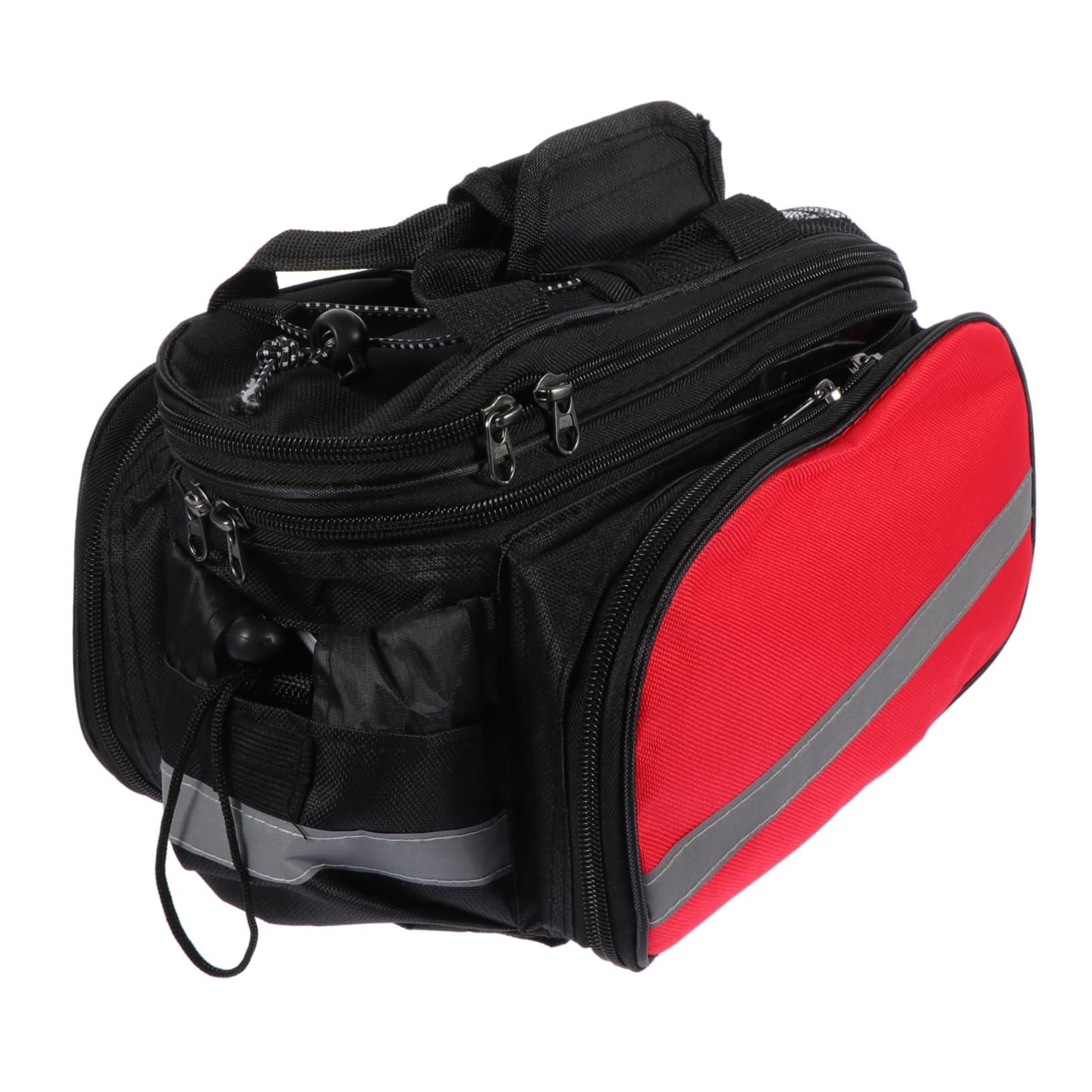 TOYANDONA Borsa Posteriore per Bicicletta, Borsa Portaoggetti Sul Portapacchi, Tessuto Oxford, Grande Capacità, Striscia Riflettente