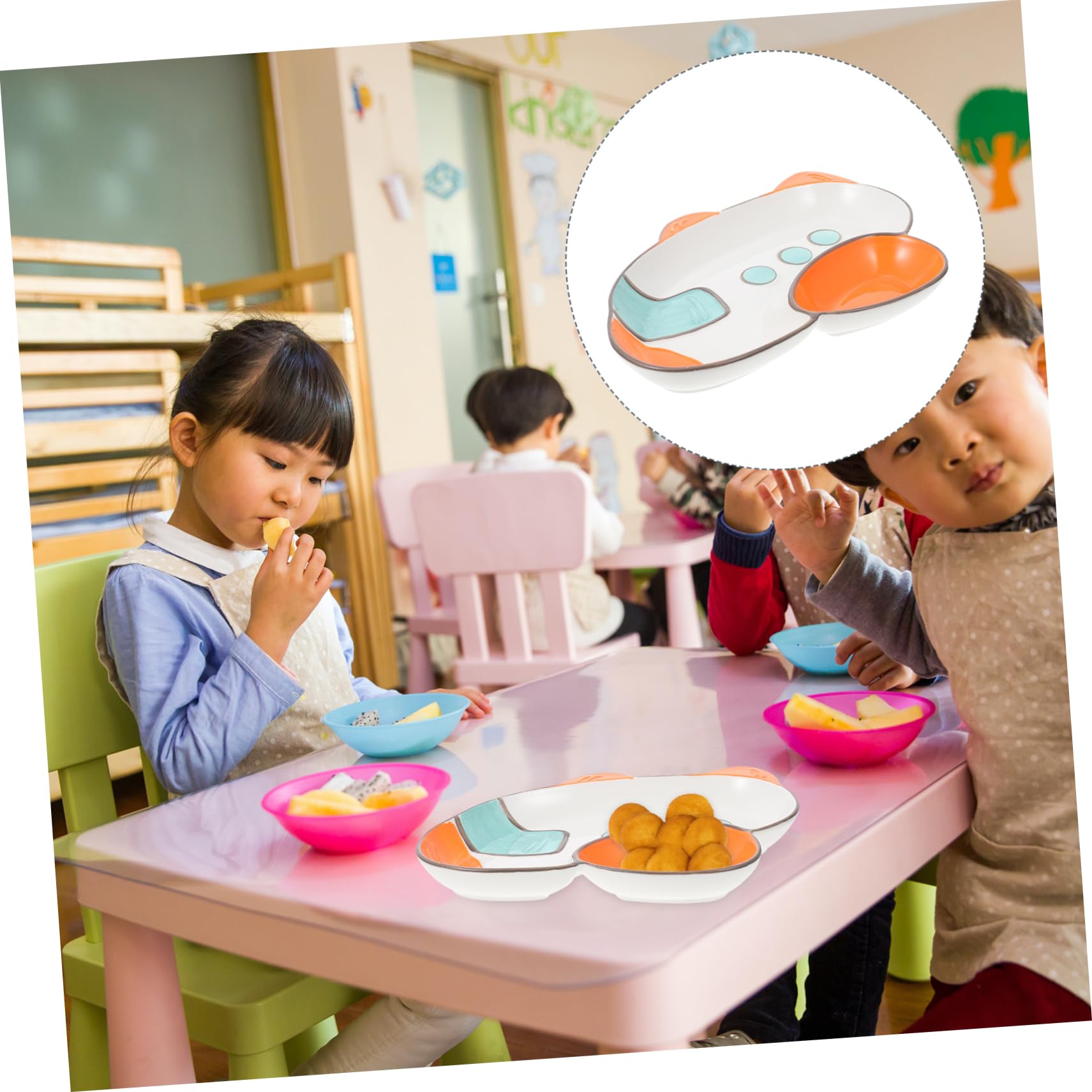 SUPVOX Ceramic Plate Boys and Girls Eating Supply Decorative and Easy to Store