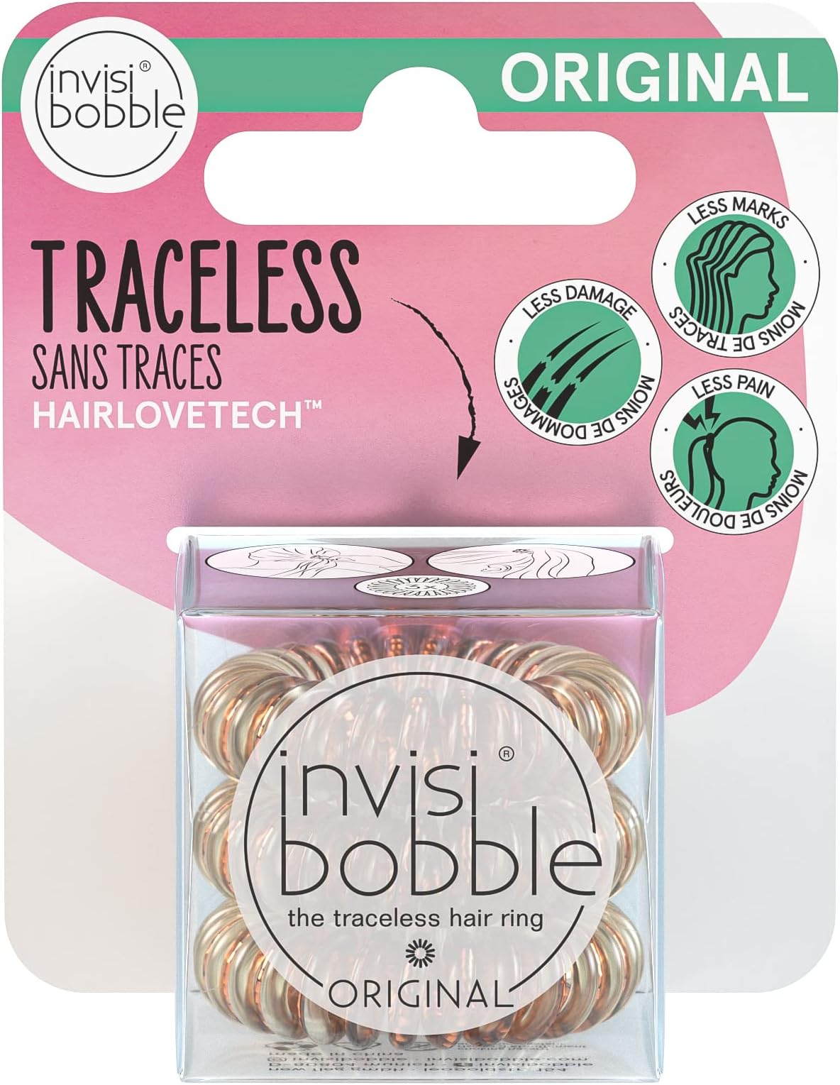 Invisibobble Original Time to Shine Bronze Me Pretty Hair Ties