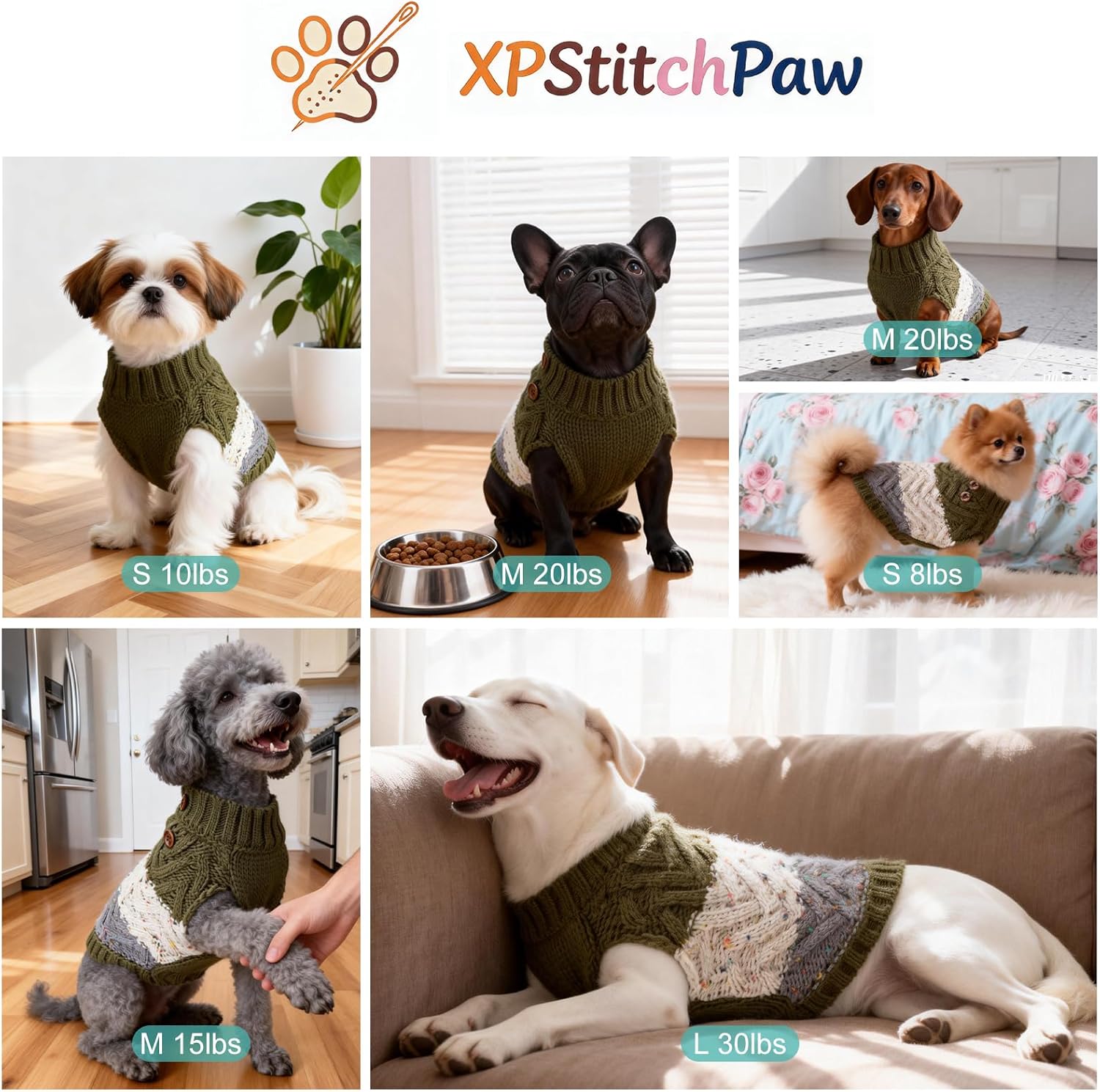 Dog Sweater for Medium Large Dogs Cats, Winter Warm Apparel with Easy Belly Opening, Round Butt Dogs Girl Boy Warm Soft Dog Sweatshirt for Dogs Cats Pet Apparel (Size XL)
