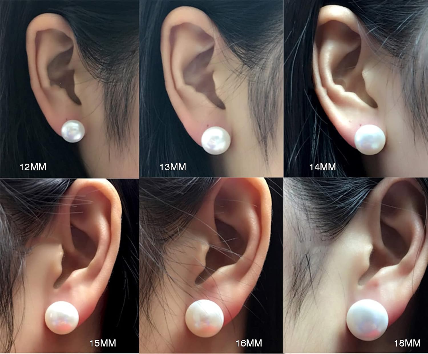 Big Pearl Earrings - Extra Oversized Classic Faux Round Large Simulated Pearl Studs for Women,Hypoallergenic to Sensitive Ears - Image 5