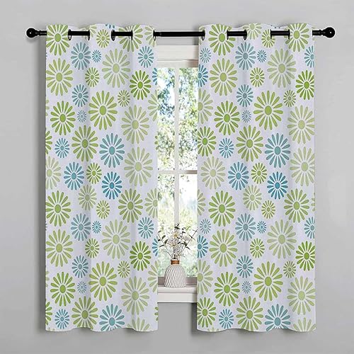 Miniatura 3 de Drapes Blackout House Decor Collection Grommet Short Divider for Room Separation Cortinas para Ventanas De Cuarto 55Inch Width by 45Inch Length,2