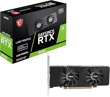 Msi Geforce Rtx 3050 Lp E 6g Oc Rtx3050 6gb Gddr6 96b Dx12 Pcie 4.0 X8 (1xdp 2xhdmi)