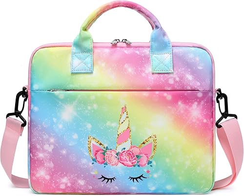 Miniatura 9 de JIANYA Funda para tableta para niños, bolsa de transporte para iPad con correa para el hombro, bolsa de tableta de 10-12.5 pulgadas para niños