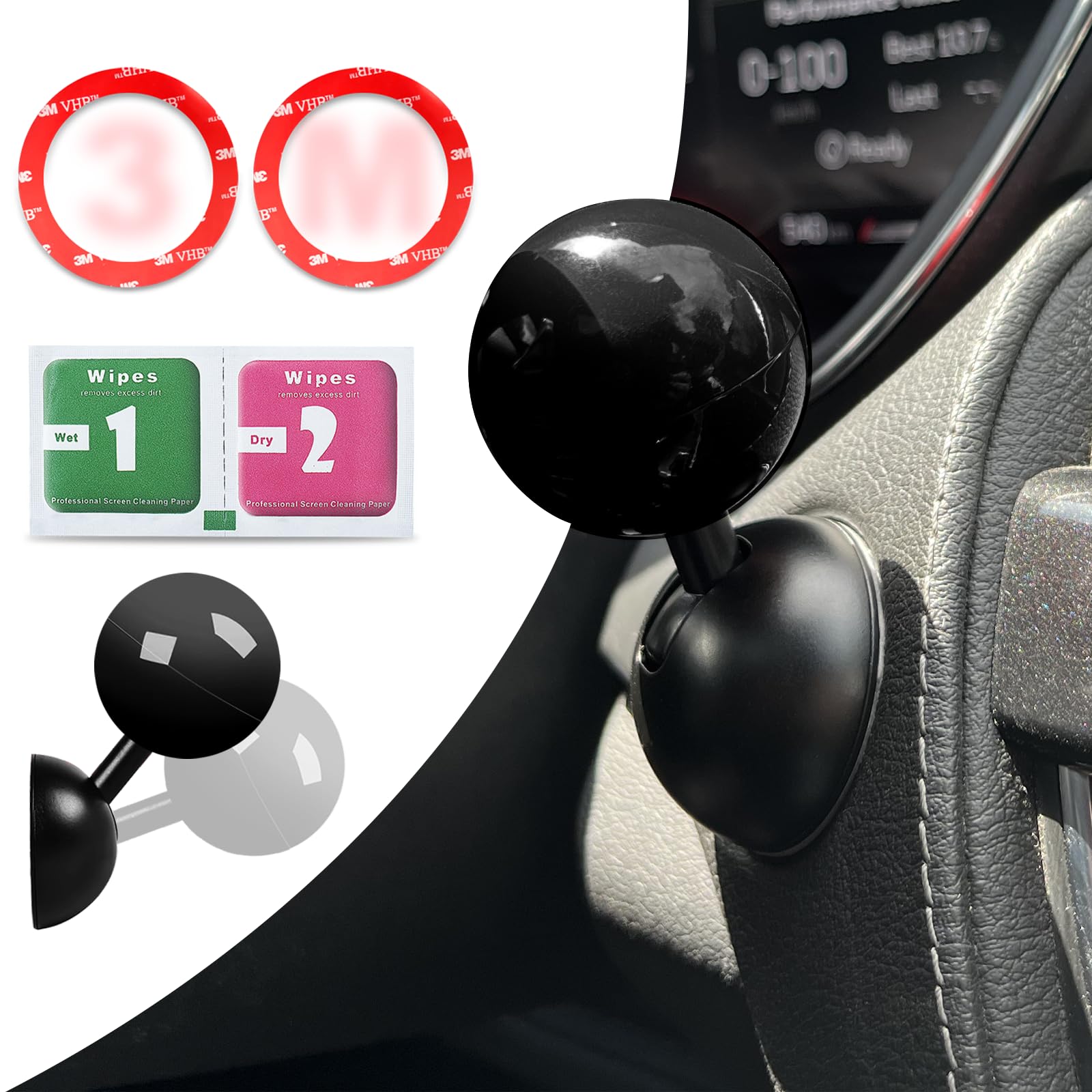 𝟯𝗠 Tape | Car Joystick Push Start Button Cover, Metal Push to Start Accessories, Car Starter Engine Start Stop Button Cover, Cool Car Accessories