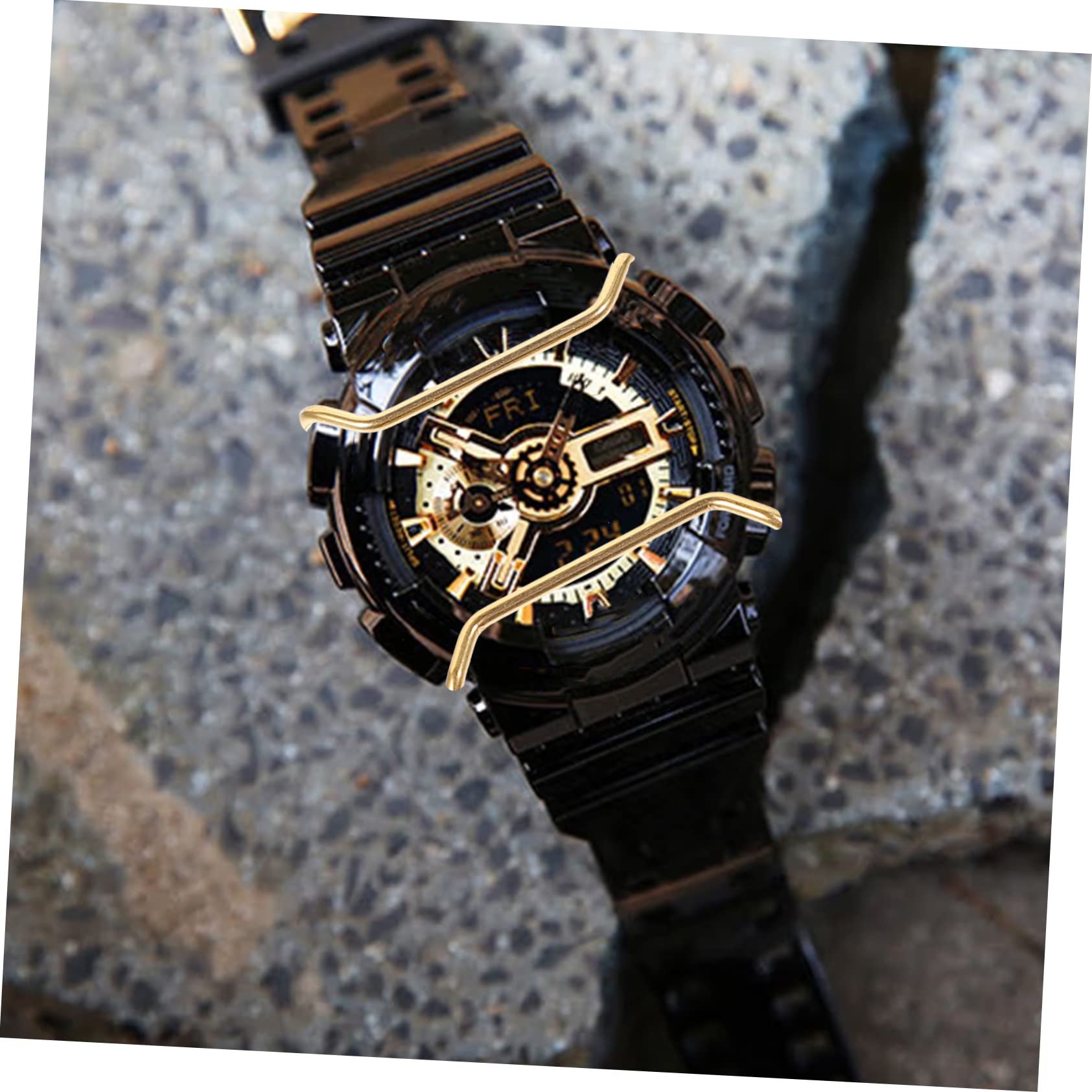 Mikikit 5 Pièces Montre Pare-Chocs Petit Pare-Chocs D'écran De Montre Protecteur D'écran Dw5600 Protège- Antirouille 5600 Accessoires Plaque De Protection Acier Inoxydable Métal