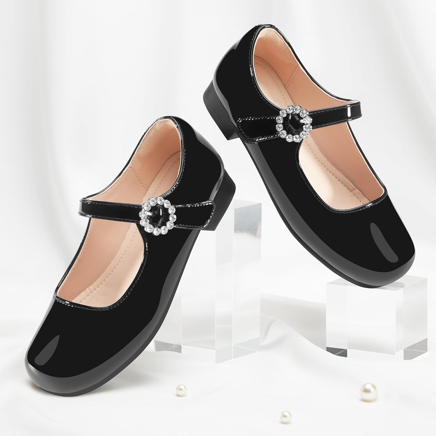 Stelle Girls Dress Shoes Mary Jane Ballet Flats Flower School Shoes for Wedding Party Toddler/Little/Big Kid - Image 7