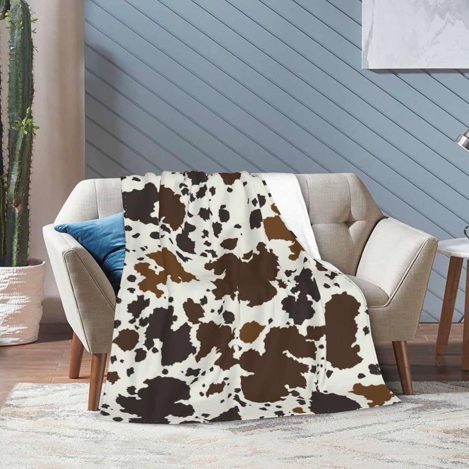 Cow Print Blankets & Throws - Adults & Kids, Cute Highland Cow Decor - 40"x50" - Image 2