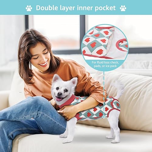 Miniatura 61 de Traje de cirugía para perros pequeños, esterilización femenina, traje profesional de recuperación para perros después de la esterilización, traje 2