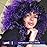 YEAME Curly Wigs for Black Women - Purple Mixed Blue Synthetic Afro Curly Wigs with Bangs, 15 Length, 21.5-22 Cap Size