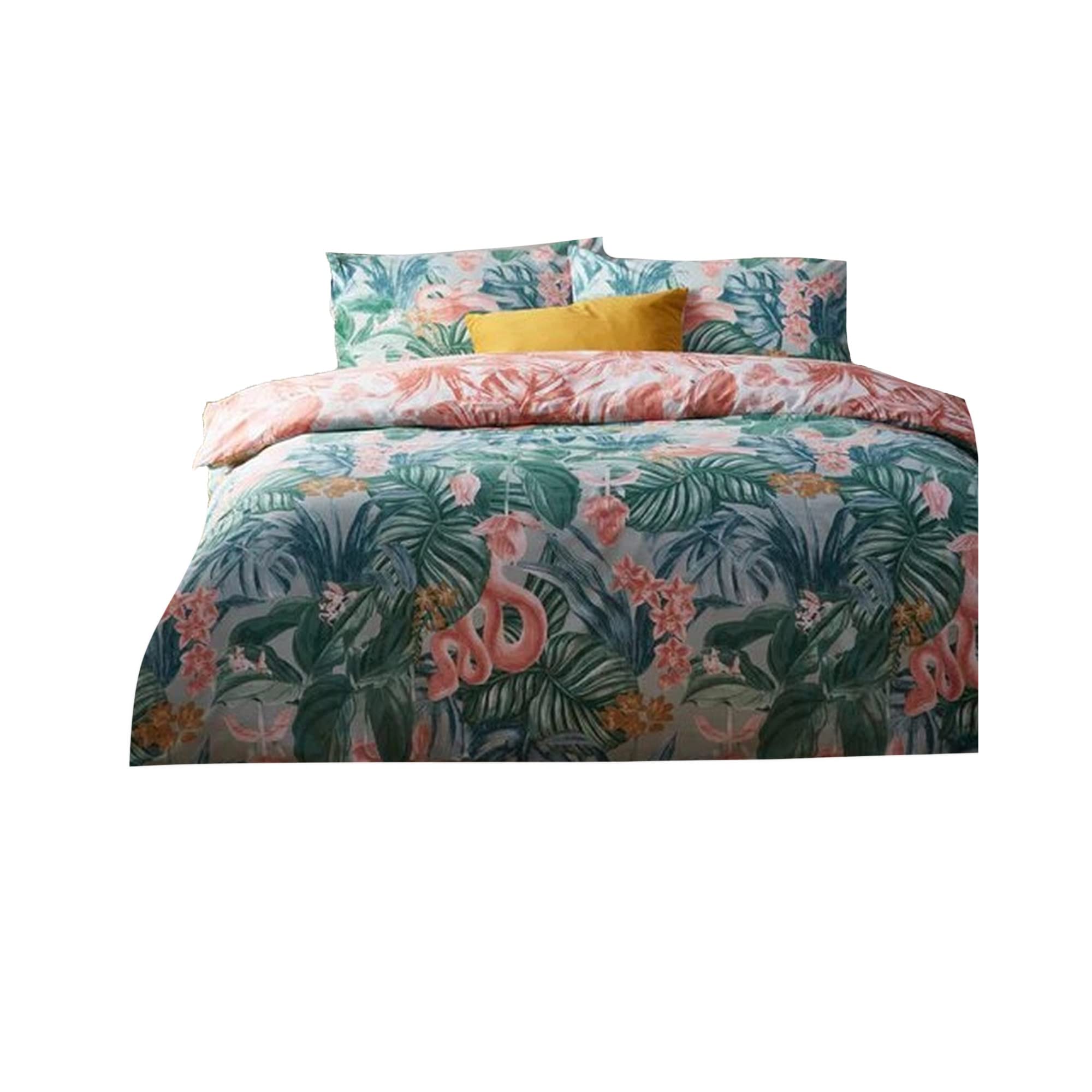 Furn Unisex Multi Medinilla Tropical Reversible Duvet Cover Set Double