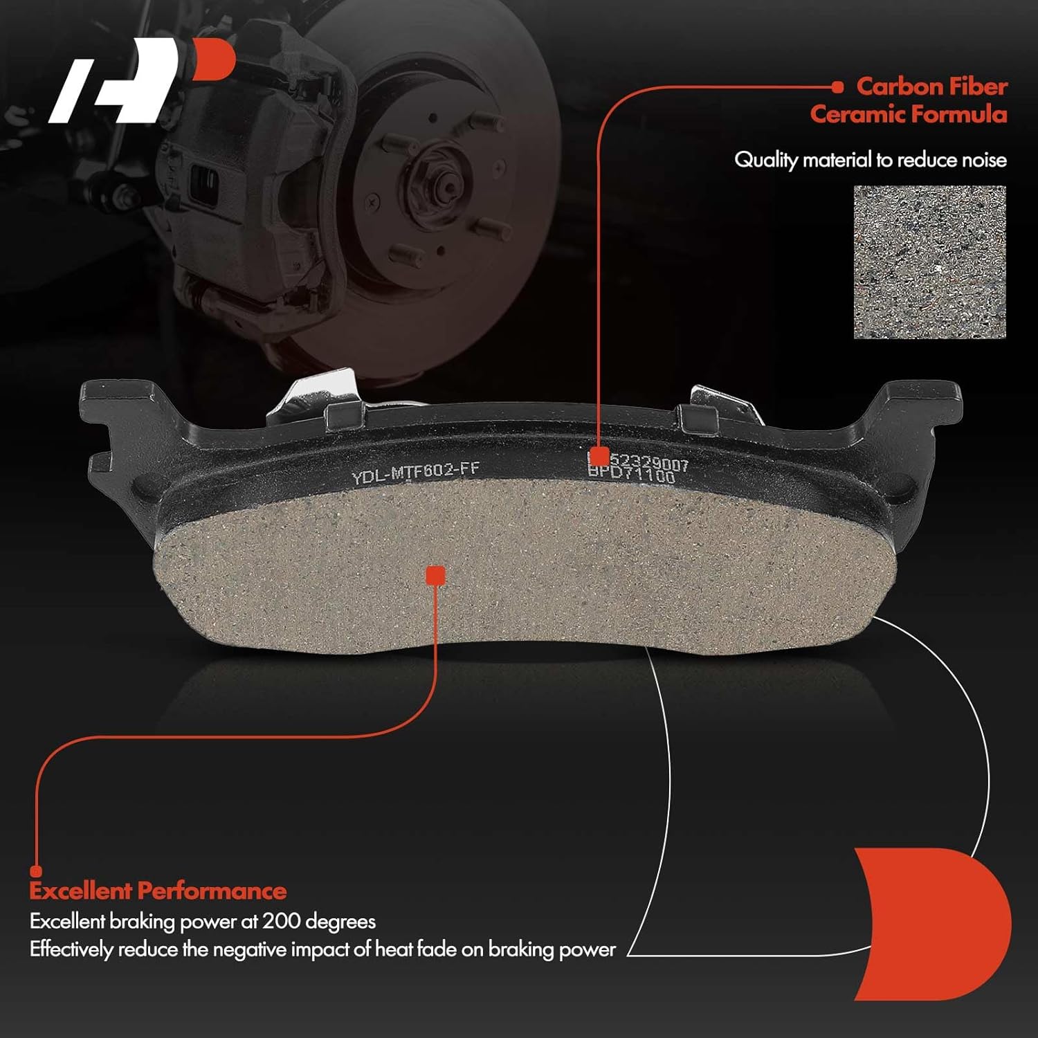 A-Premium 13.14 inch (334mm) Rear Solid Disc Brake Rotors + Ceramic Pads Kit Compatible with Select Ford and Lincoln Models - F-150 F150 1999, Expedition 1997-2000, Navigator 1998-2000, 6-PC Set