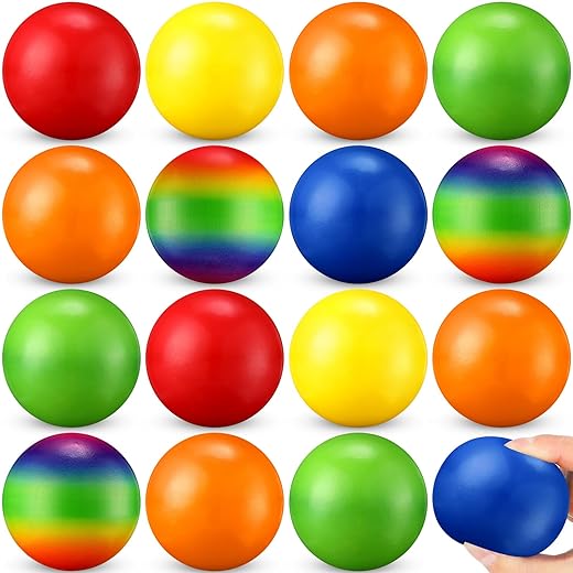 60 Pack Mini Earth Stress Balls 2.5 Inch PU Globe Squeezable Balls Educational Foam Squeezable Balls for Finger Exercise School Classroom Party Favors Stress Relief Toys