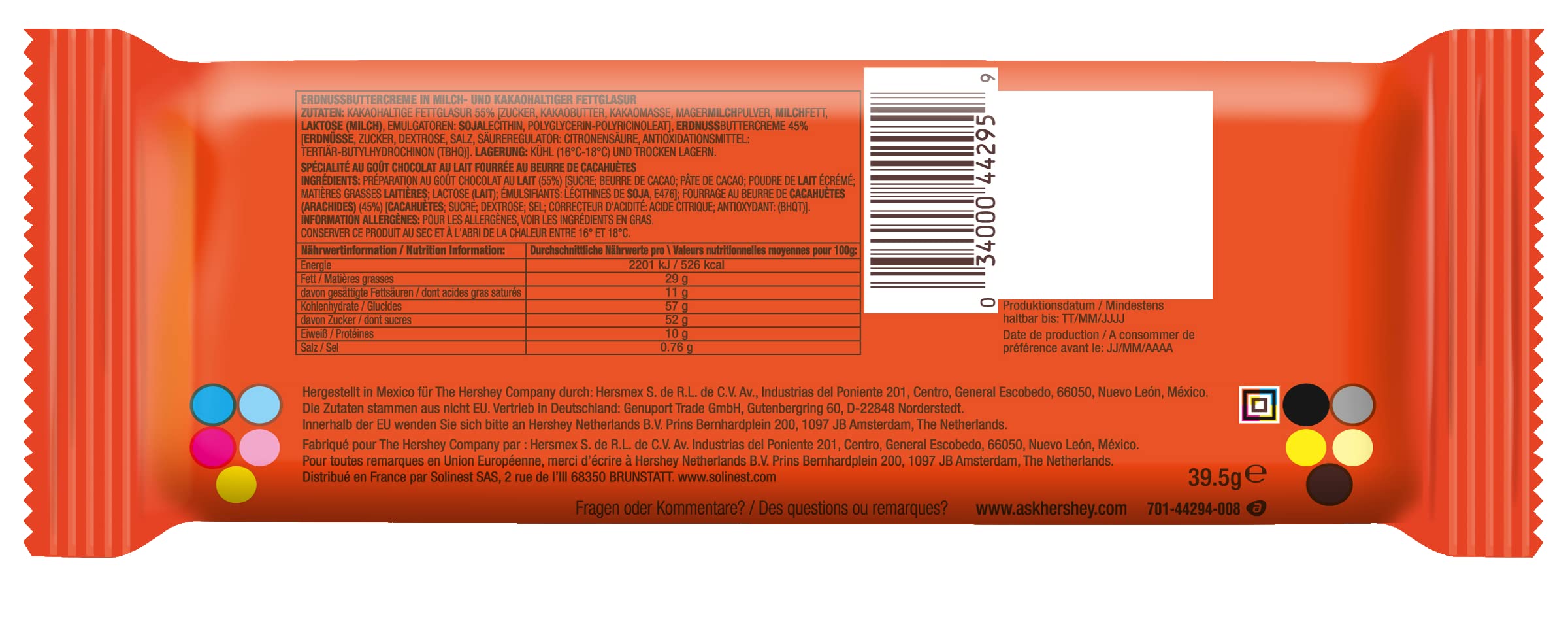 Reese's Juego de 2 tazas de mantequilla de cacahuete, 24 unidades (24 x 39,5 g) – Artículo de degustación ideal para Reese's principiantes, el icono legendario de los Estados Unidos