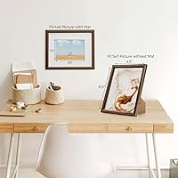 Vista 503 de Fun Memories Portarretratos de metal de 16 x 20 pulgadas con paspartú de 11 x 14 pulgadas, acabado de aluminio cepillado, parte delantera de vidrio