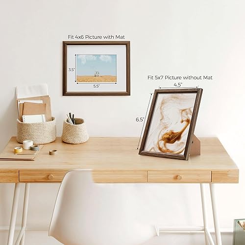 Miniatura 503 de Fun Memories Portarretratos de metal de 16 x 20 pulgadas con paspartú de 11 x 14 pulgadas, acabado de aluminio cepillado, parte delantera de vidrio