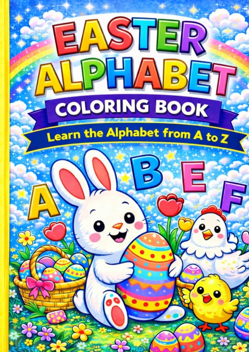Easter Alphabet Coloring Book: Learn Letters with Easter Words from A tot Z
