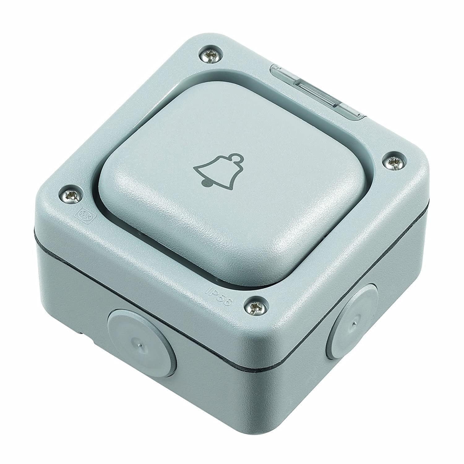 MK Masterseal Plus K56407GRY 10 amp 1-Gang Single-Pole 2-Way Push to Make or Push to Break (Bell), Grey