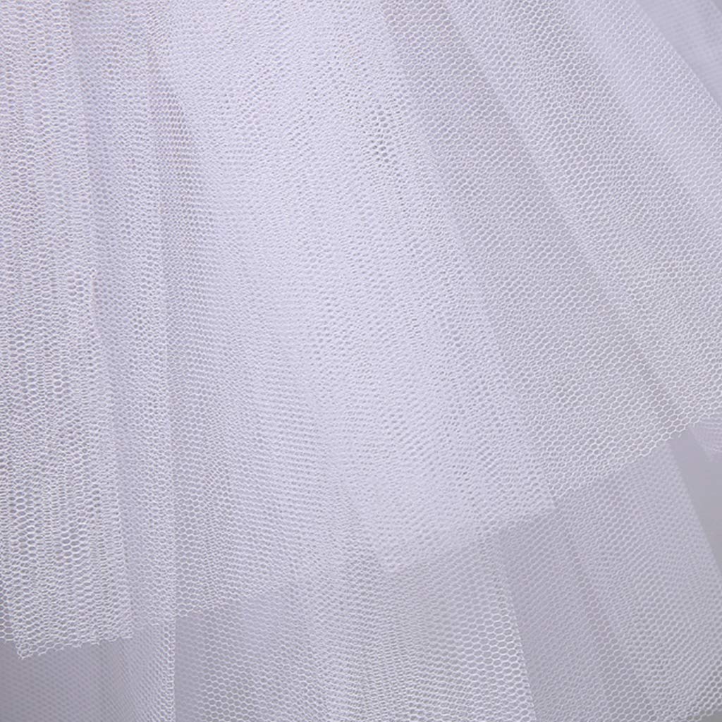 GUMEI Halka Kobiety Dziewczyny Jednolity Kolor Balet Tiul Krótka Krynolina Halka Wielowarstwowa Suknia Balowa Lolita Pod Spódnicą Elastyczny Pas Z Regulowanym Sznurkiem, Biały, 60 cm-90 cm