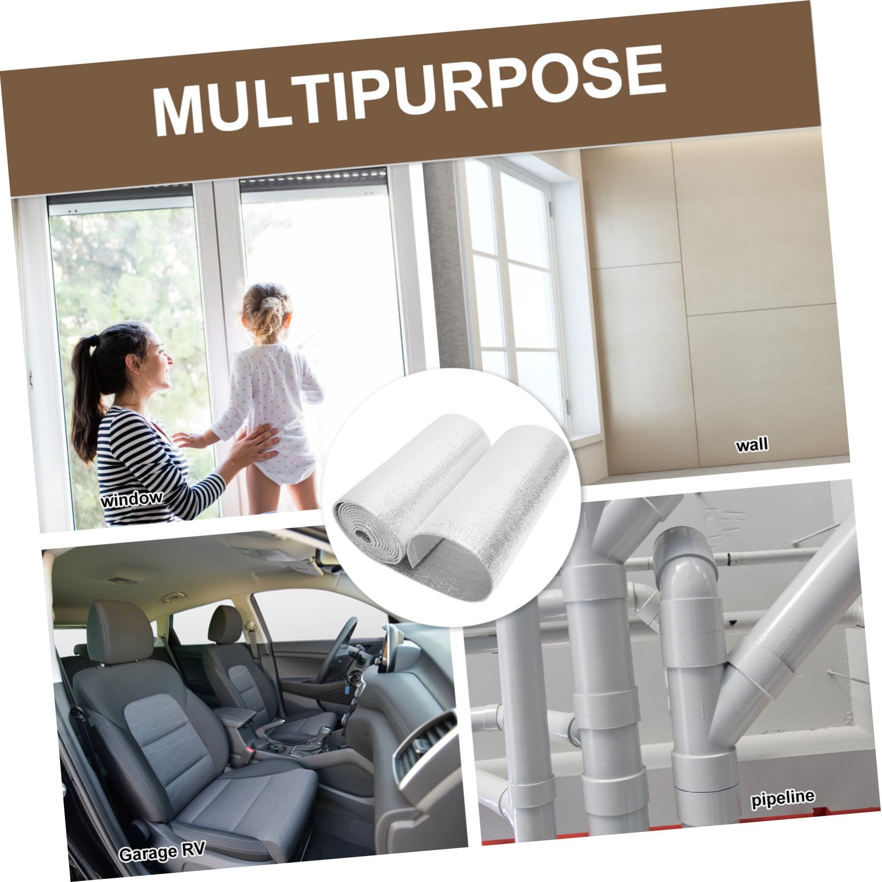 Operitacx Isolant Thermique Aluminium Film Réfléchissant à Bulles pour Isolation