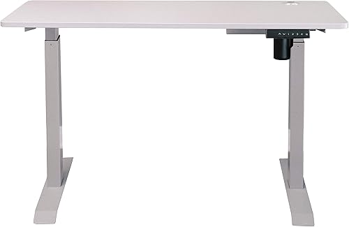 Miniatura 1 de Ergomax Marco de escritorio de un solo motor ajustable de altura eléctrica con mesa, 45.25 pulgadas máximo, gris